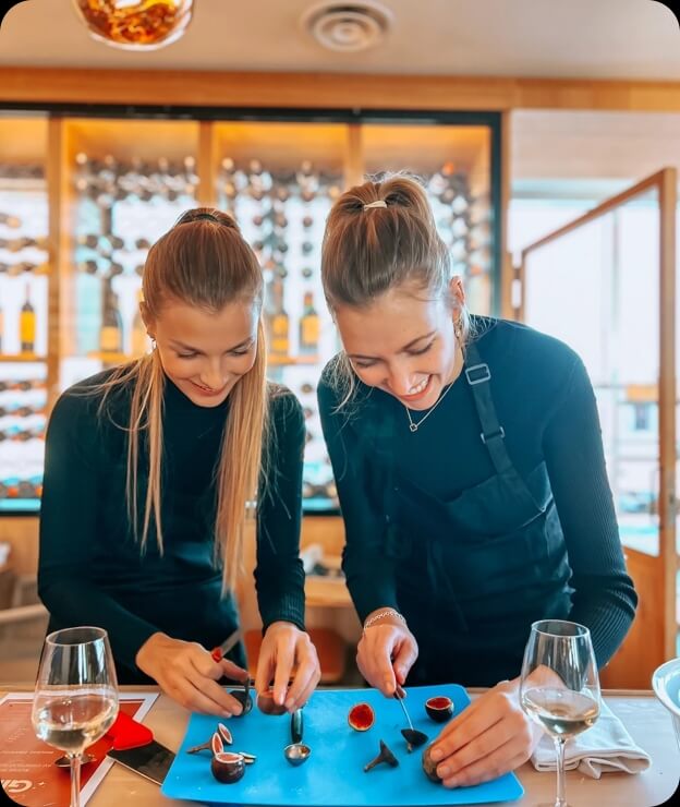 Femmes cours de cuisine italienne