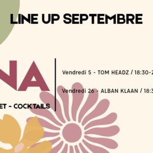 LINE UP DJ SET - GINA BAR - SEPTEMBRE 2025