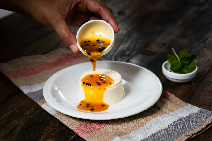 panna cotta fruit de la passion