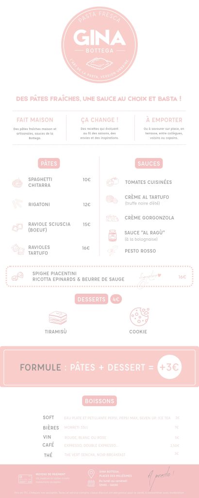 MENU DU MOMENT GINA BOTTEGA AUTOMNE 2026